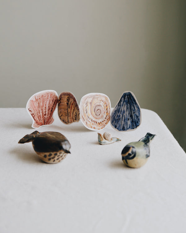 Ceramic & Shell Snail - Blue/Green Homeware María Poyato   