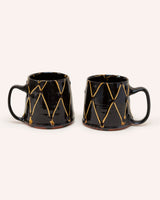 Checkered Mug – Brown