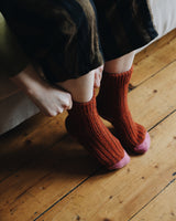 Ankle Socks Lambswool & Silk – Rust 4-7 Catherine Tough