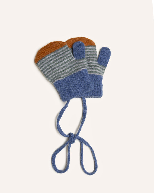 Kids Mittens - stripe - green Kids Catherine Tough