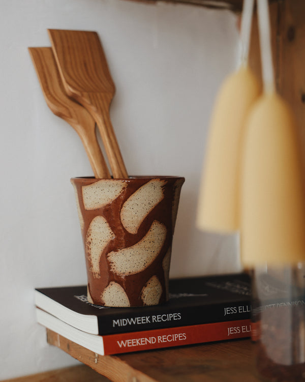 Brushstroke Pot Brown