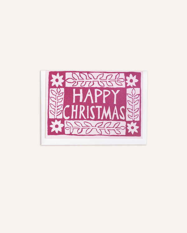 Starflower Border Christmas Card Cards Cambridge Imprint