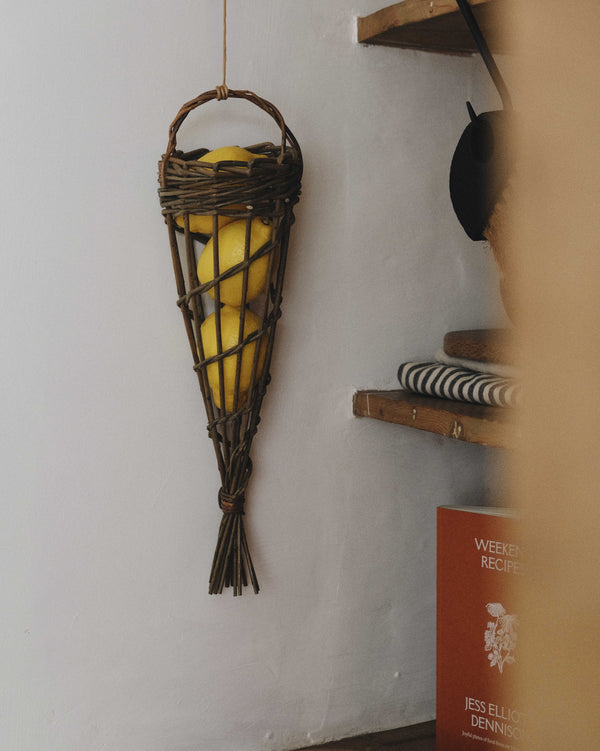 Woven Scottish Willow Hanging Basket Homeware Stonechat Baskets