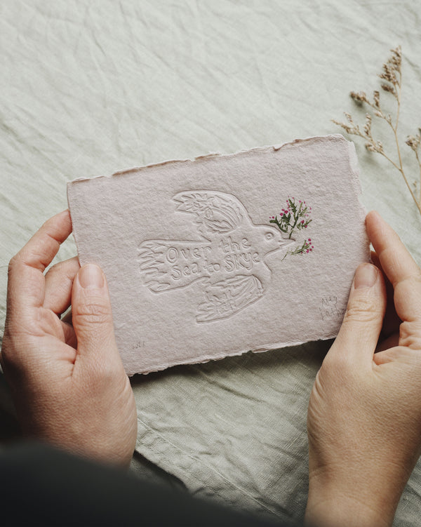 Pink Skye Bird Embossing