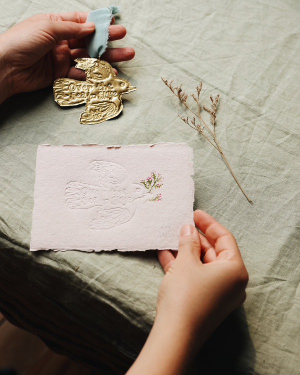 Pink Skye Bird Embossing
