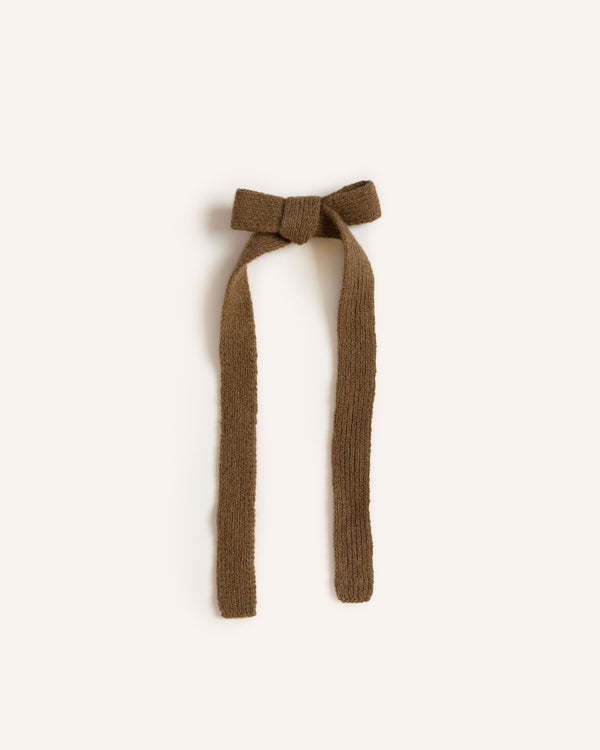 Knitted Hair Ribbon – Camel Accessories Rosana Expósito