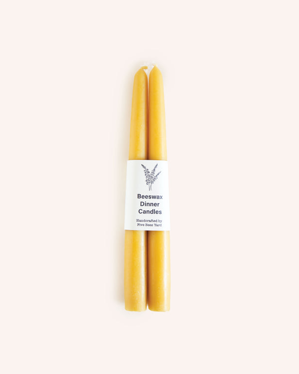 Tapered Dinner Candles - Yellow Homeware Five Bees Yard   