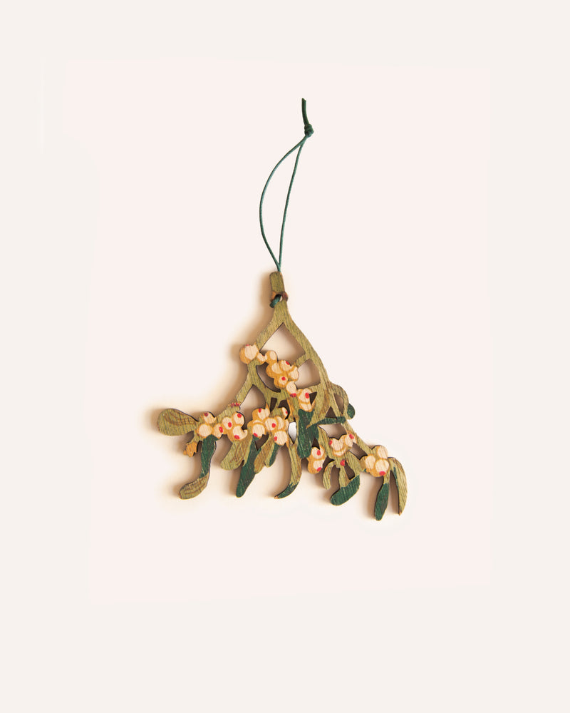 Wooden Mistletoe Decoration Homeware East End Press   