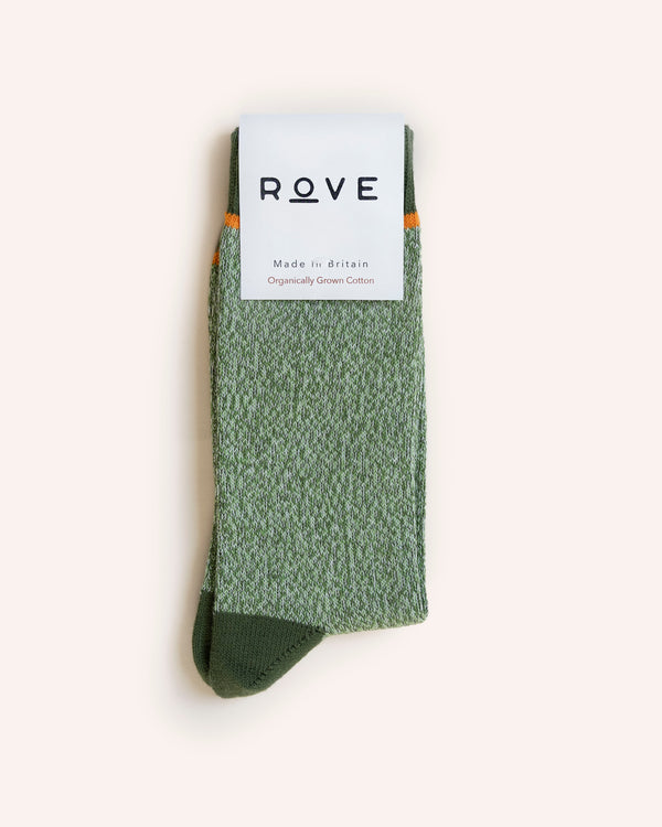 Organic Cotton Socks – Green Marl Knitwear Rove Knitwear