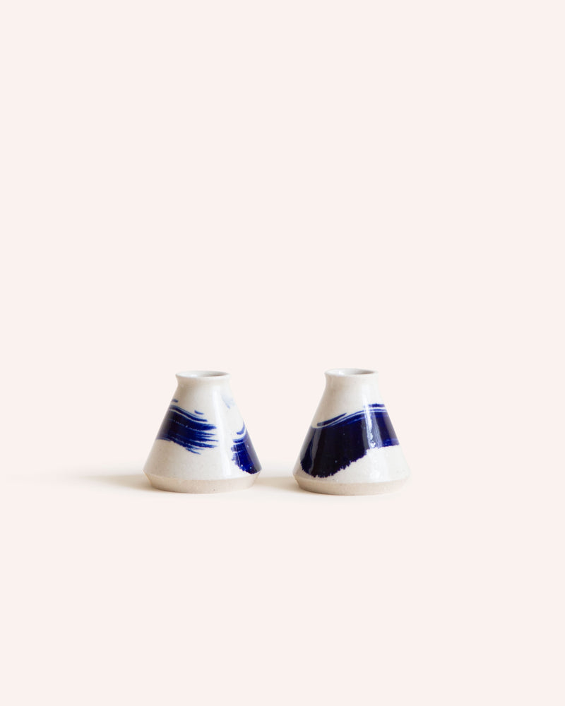 Mini Candlestick - Cobalt Homeware Jay Frazer Ceramics   