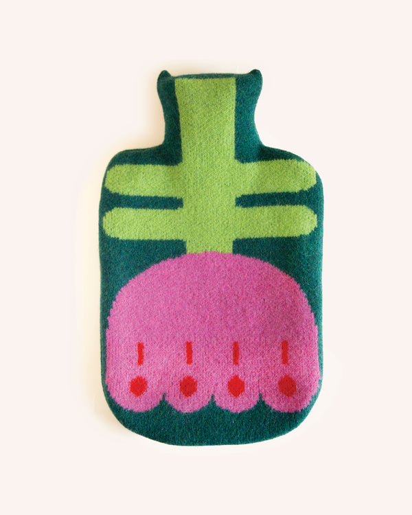 Pink Flower Hot Water Bottle Homeware Donna Wilson   