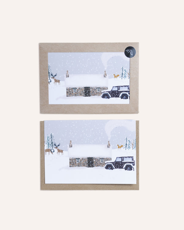 Bothy in the Snow Christmas Cards Set of 8