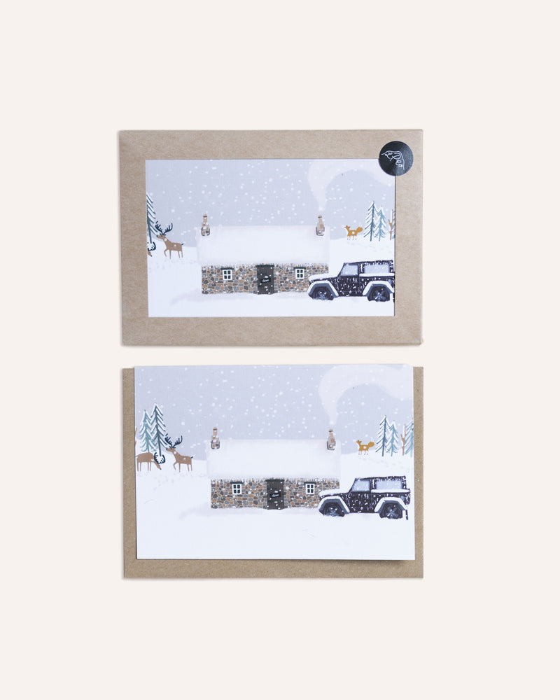 Bothy in the Snow Christmas Cards Set of 8