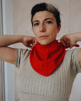 Neckerchief - Poppy Red Knitwear Scarlet Knitwear