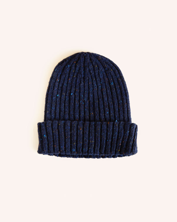 Donegal Beanie - Navy Blue Accessories Rove Knitwear   