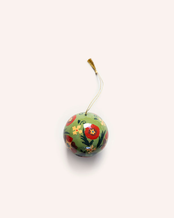 Handmade Papier Mache Bauble – Green Homeware Madam Stoltz