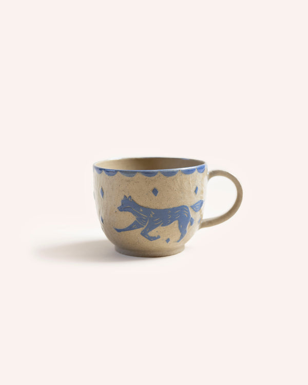 Sgraffito Fox Mug Homeware Naomi Grace Ceramics