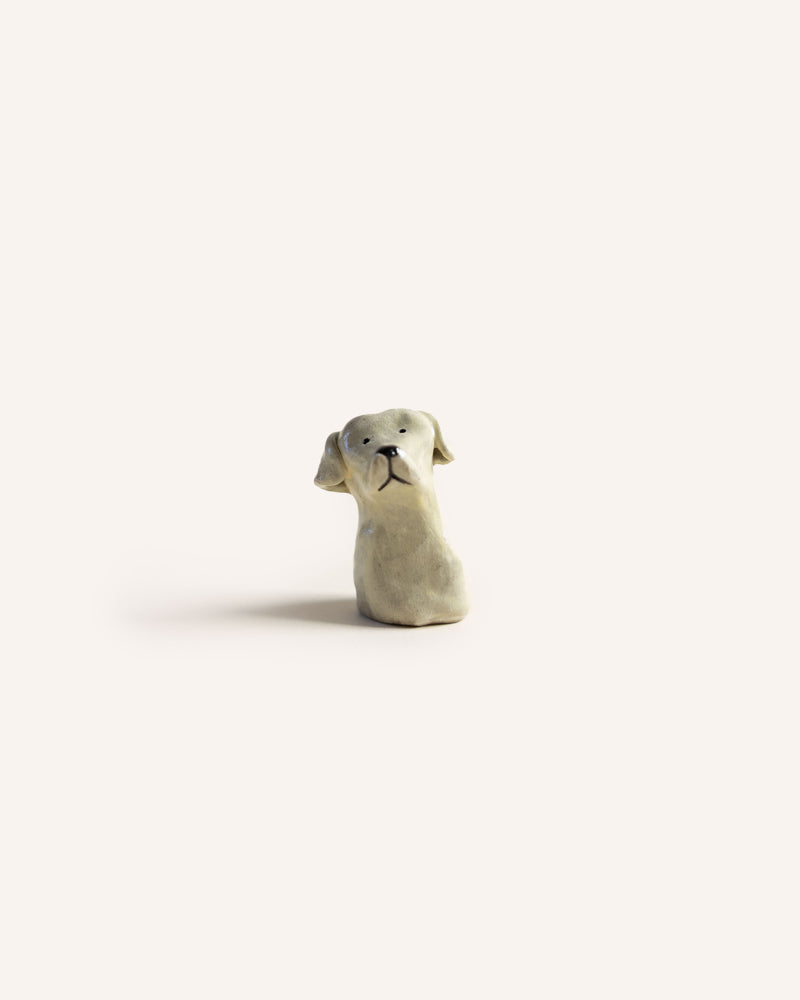 Small Ceramic Dog Sculpture – Yellow Lab Artwork Naomi Grace Ceramics