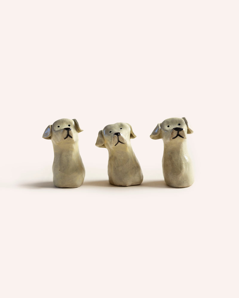 Small Ceramic Dog Sculpture – Yellow Lab Artwork Naomi Grace Ceramics