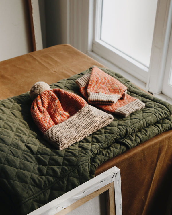 Fingerless Mittens Forest Sandstone + Rust Accessories Hilary Grant   