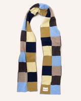 Chequerboard Scarf - Navy Accessories Rove Knitwear