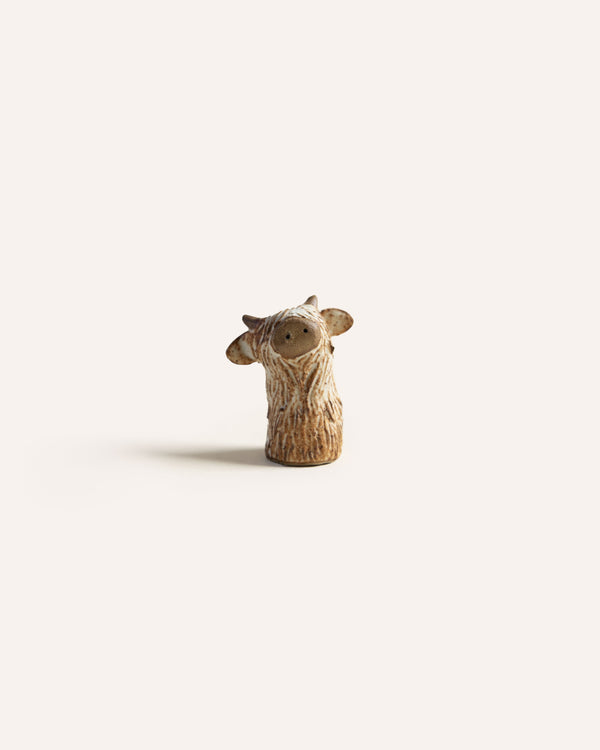 Small Ceramic Highland Cow Sculpture Artwork Naomi Grace Ceramics