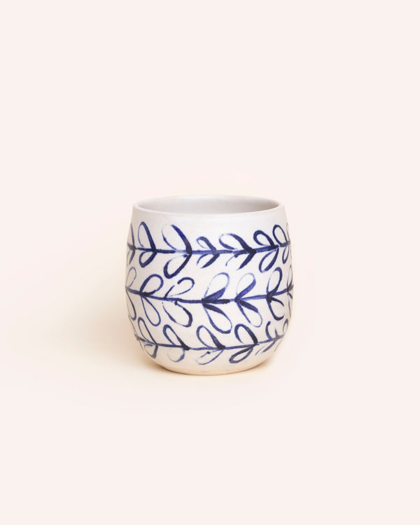 Cobalt Leaf Tumbler Homeware Celia Wood