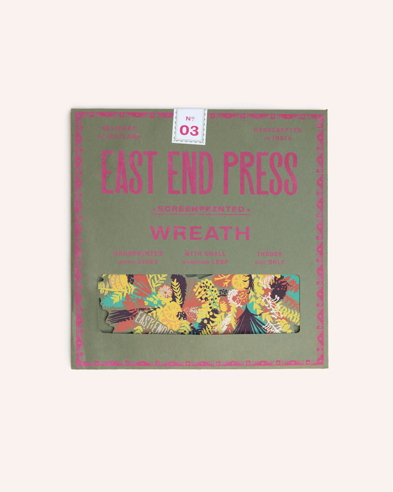 Winter Blooms Cotton Board Wreath