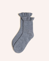 Merino Frilly Socks – Charcoal Knitwear The Tartan Blanket Co