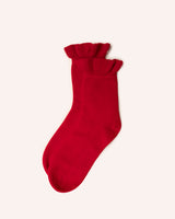 Merino Frilly Socks – Red Knitwear The Tartan Blanket Co
