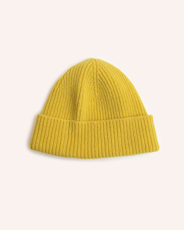 Lambswool Beanie - Mustard Knitwear Scarlet Knitwear