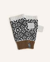 Baltic Heritage Fingerless Gloves – Almond/Black