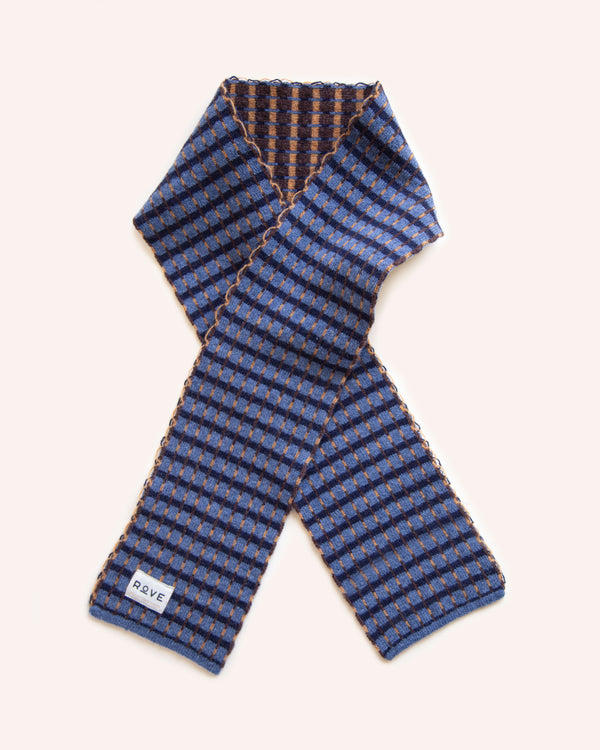 Boro Scarf - Blue Accessories Rove Knitwear   