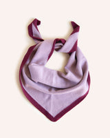 Merino Triangle Scarf - Lilac and Burgandy General The Tartan Blanket Co   