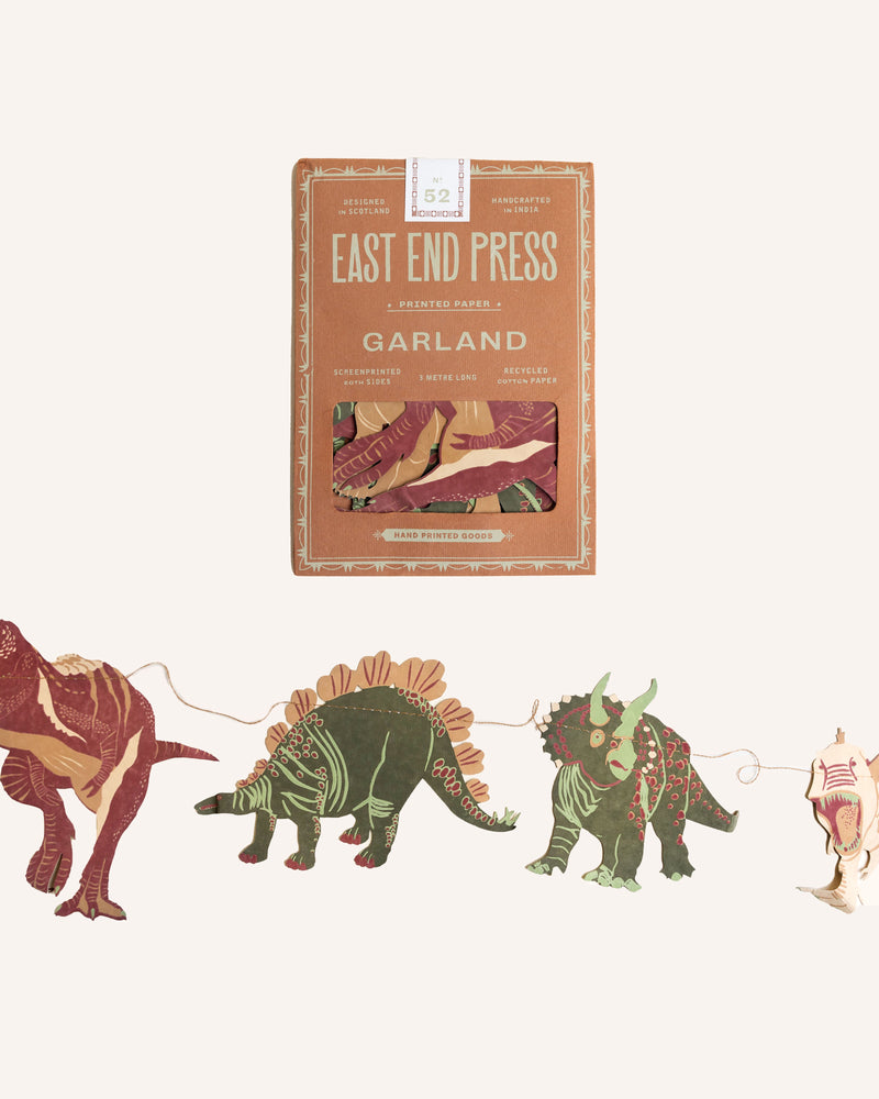 Dinosaurs Sewn Garland Homeware East End Press