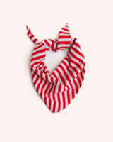 Stripe Neckerchief - Oatmeal & Red Accessories Scarlet Knitwear