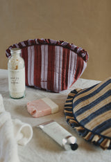 Crescent Wash Bag – Lilac Stripe Accessories The Tartan Blanket Co