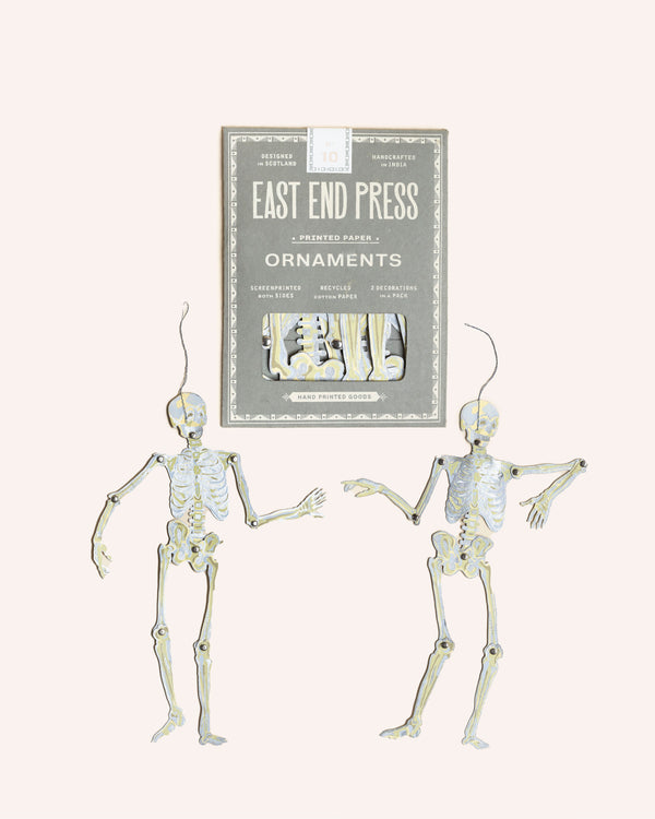 Dancing Skeletons Paper Ornaments