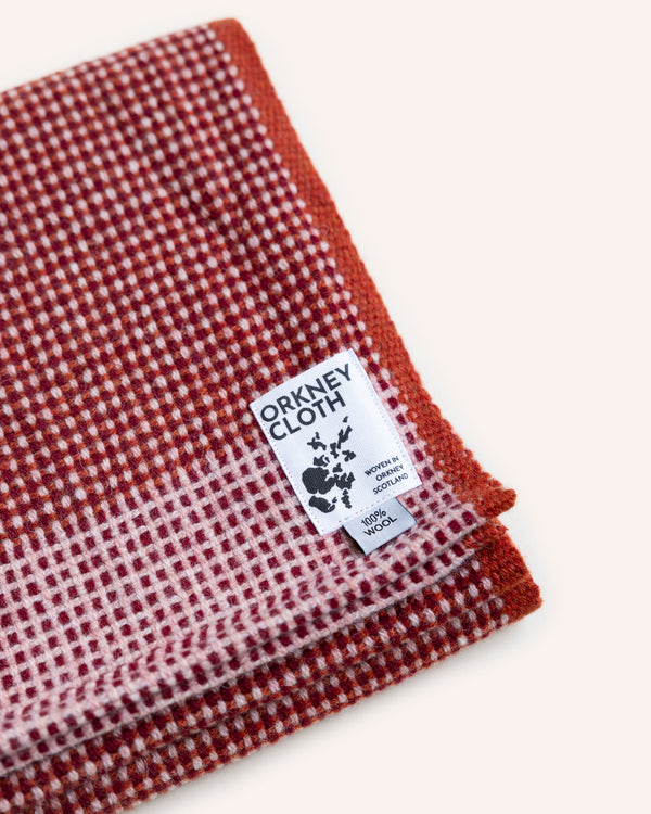 Rust Hopsack Scarf Knitwear Orkney Cloth