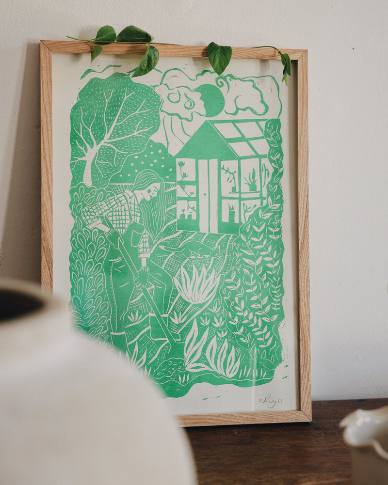 Dig It Risograph Print Artwork Prints by the Bay