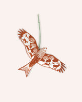 Red Kite Screenprinted Wooden Decoration