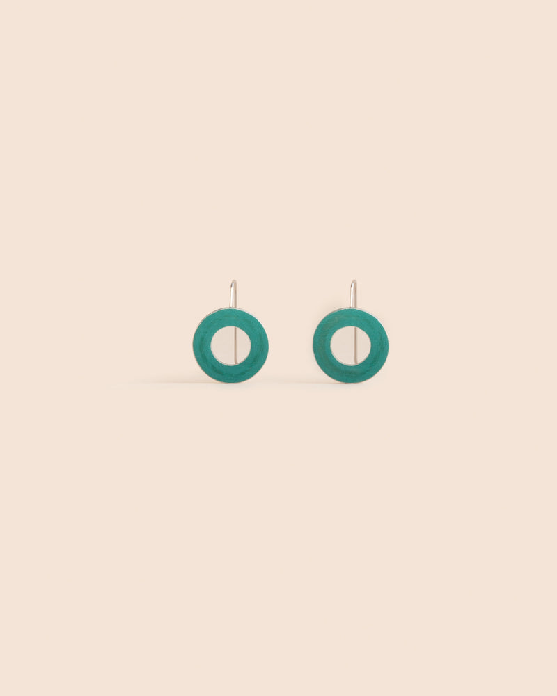 Small Washer Hook Earrings Accessories Heather McDermott Creel Green  