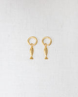 Fish Gold Charm Hoops Jewellery Roake