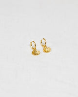 Clam Gold Charm Hoops Jewellery Roake