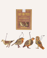Winter Birds Paper Tree Decorations Set of 4 Seasonal / Occasion East End Press