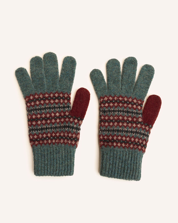 Grey Medium Glove Knitwear Alan Santry