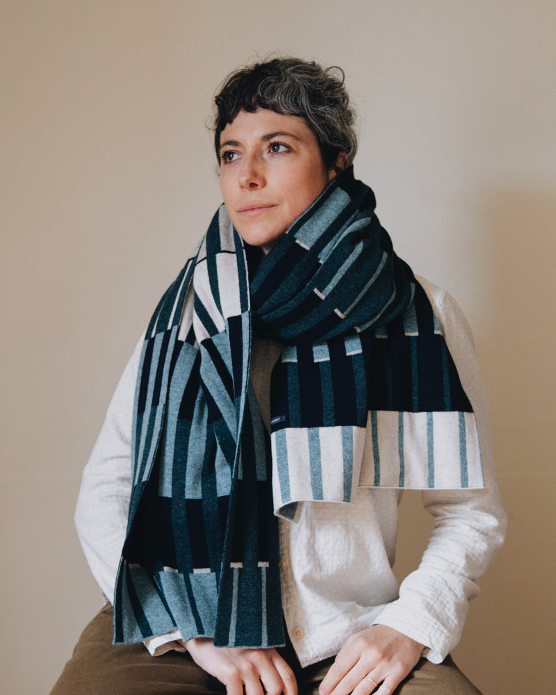 Scarf Harbour Navy & Ink Accessories Hilary Grant   