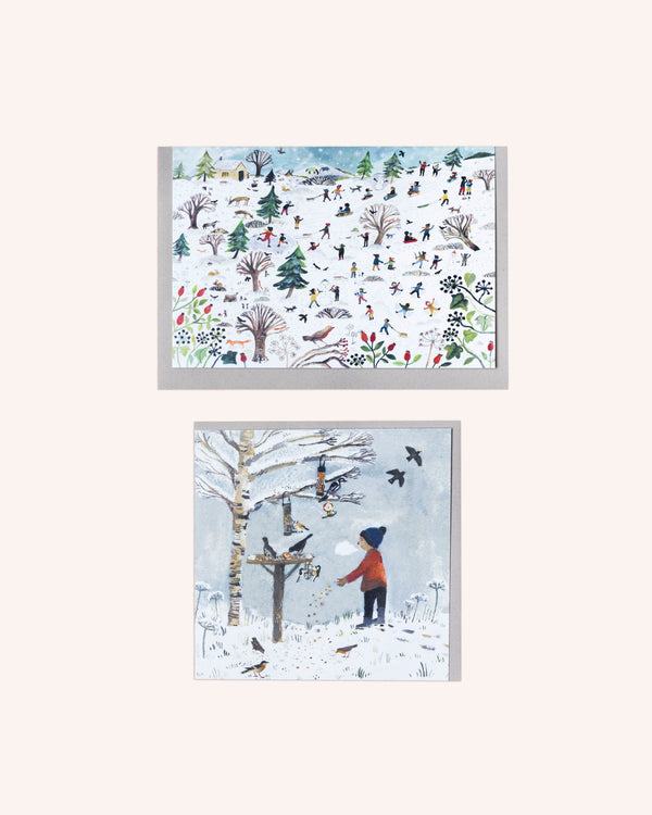 Playtime in the Snow Greeting Cards Cards Gemma Koomen