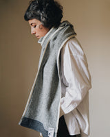 Grey Hopsack Scarf Knitwear Orkney Cloth   