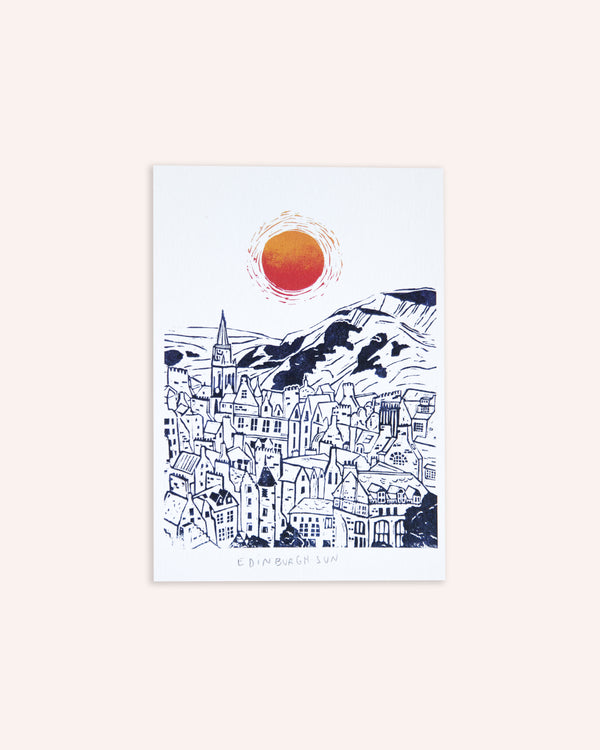 'Edinburgh Sun' Print A5 Art Ludovica Perosin   